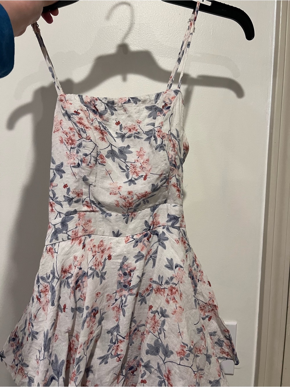 Girls White Floral Spaghetti-Strap Sundress